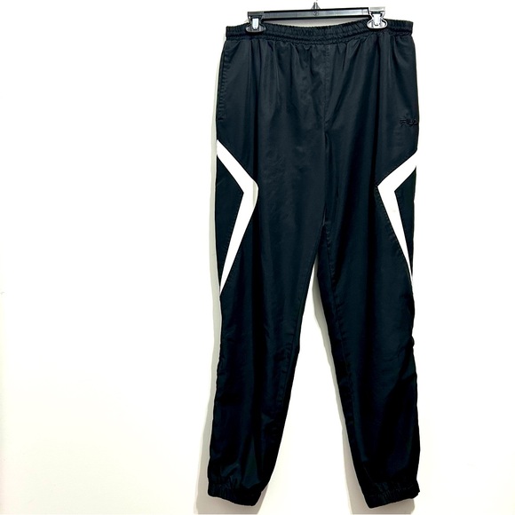 Fila Men's Joggers in Black with White Accents - Picture 1 of 7